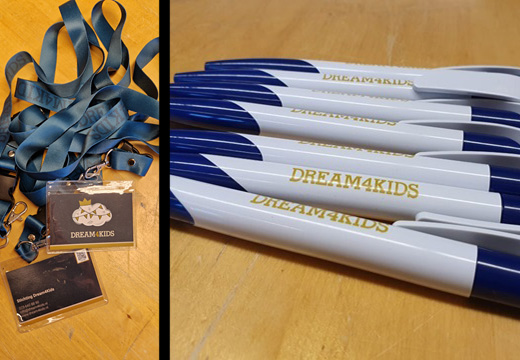 dream4kids pennen en lanyards