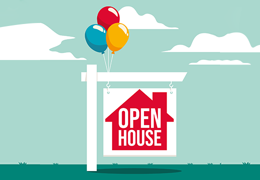 bordje open house afbeelding