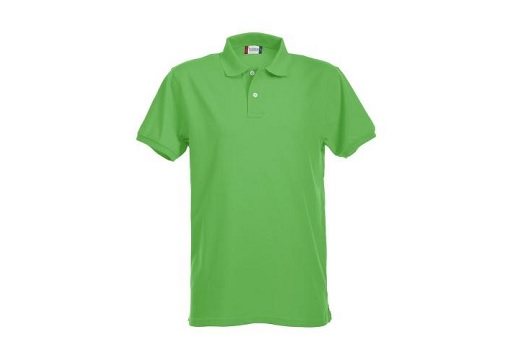 Groene polo met 2 knoopjes en een kraag