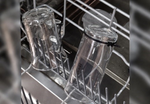 bedrukte glazen in vaatwasser