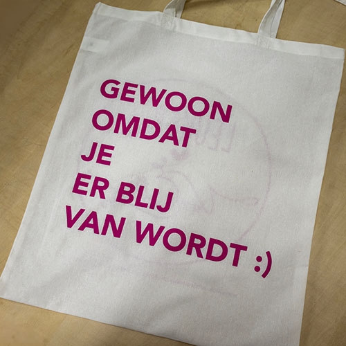 Witte katoenen tas
