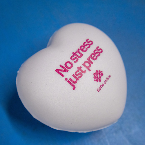 Wit anti-stress hart