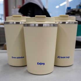 Beige drinkbeker