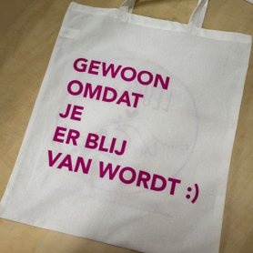 Witte katoenen tas